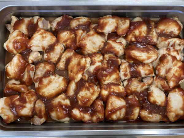 BBQ chicken tray