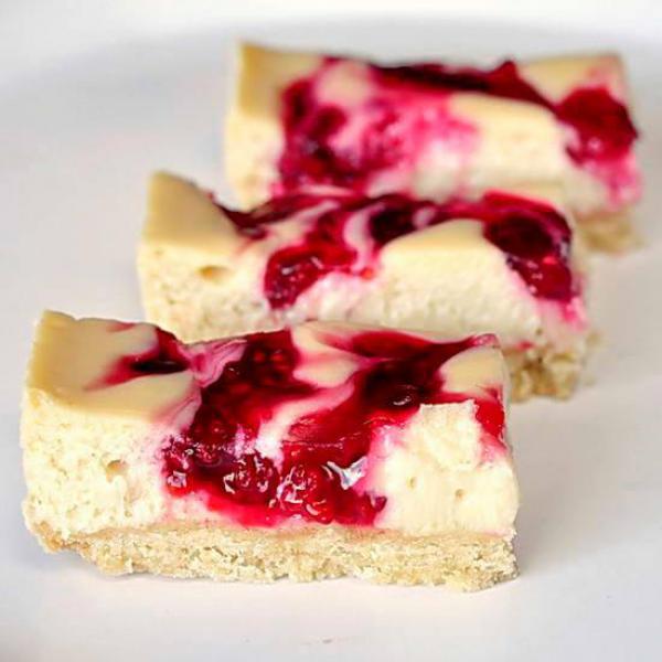 Raspberry cheesecake bars